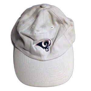 one size mens los angeles rams vintage strapback hat cap cream beige tan nfl 90s